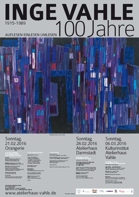 Inge Vahle 100 Jahre – Plakat